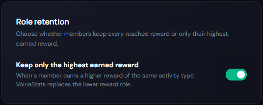 Role Retention in VoiceStats