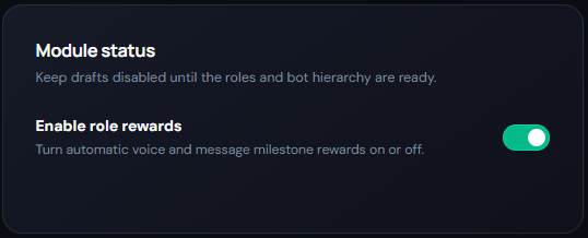 Configuration in VoiceStats